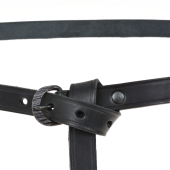 Long belt with forged iron buckle - 2 cm