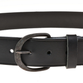 Classic belt with forged iron buckle - 4 cm