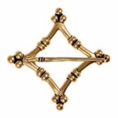 Diamoand shaped medieval brooch