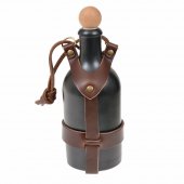 LARP water bottle with leather holder