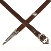 Late Medieval Belt - 1.5 cm /  strap end + studs