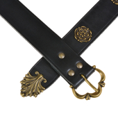 Late Medieval Belt - 4 cm / strap end + studs