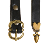 Late Medieval Belt - 1.5 cm / with strap end