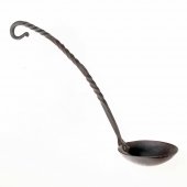 Hand forged medieval ladle
