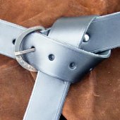 Leather Belt with forged Iron Buckle - 4 cm