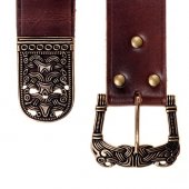 Viking Belt "Vaerne" - 4.5 cm / with strap end