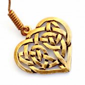 Ohrring Keltisches Herz - Bronze / Paar