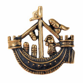 Medieval Pilgrim badge pendant "Phallus-Ship"