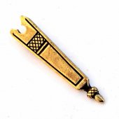 Late Medieval strap end fitting - brass