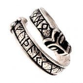 Viking rune ring - silver plated