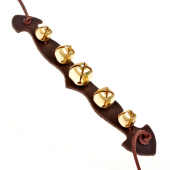 Leather Anklet with Bells - Wide