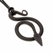 Forged Viking Snake Pendant