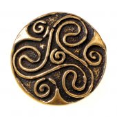 Celtic mount Triskelion - brass color