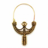 Temple ring "Zawada" - bronze / pair