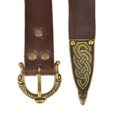 Viking Leather Belt - 3 cm / with strap end