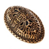 Viking oval brooch - bronze