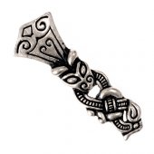 Viking belt tip - silver plated