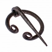 Forged Viking leg wrap brooch