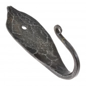 Hand-forged wall hook of iron