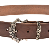 Wikinger-G�rtel aus Leder - 4 cm / Klassisch