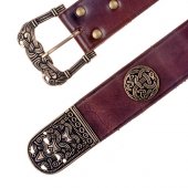 Viking Belt "Vaerne" - 4,5 cm / strap end + studs