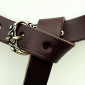 Viking leather belt - 2 cm