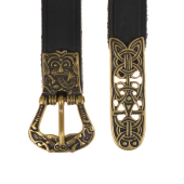 Viking Leather Belt "Bjorko" - 2 cm / with strap end