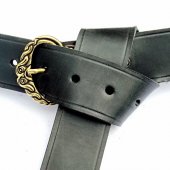 Viking leather belt - 4 cm