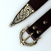 Viking Leather Belt - 3 cm / with strap end